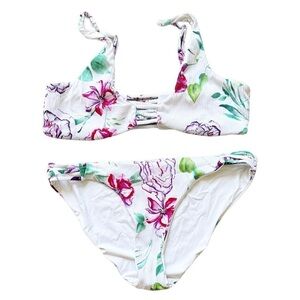 TINIBINKINI Ribbed Bikini Floral L/XL